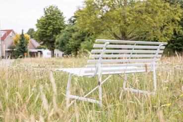 Gartenbank Metall weiß